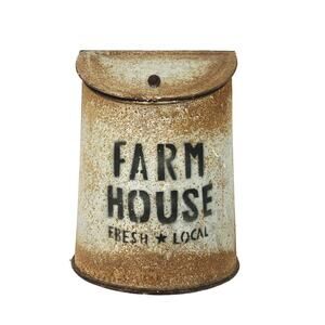 Farm House Bucket Metal Fruit Vegetable Holder Bin Wall Bin